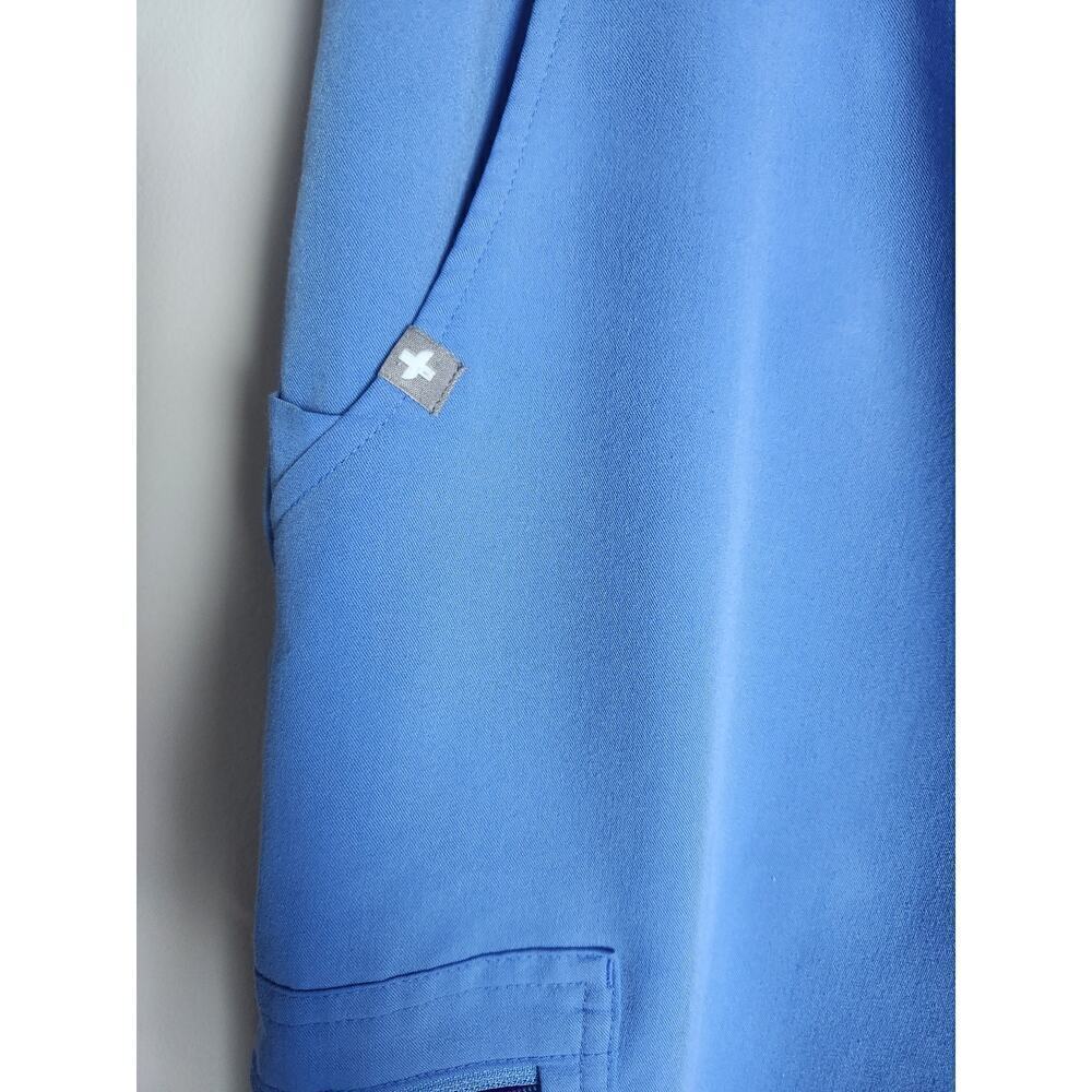 Figs Zamora Jogger scrub pants womens XL/P Blue zip pocket nurse medical office - Picture 2 of 8